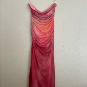 SHEIN Pink Ombre Midi Dress (Size S)